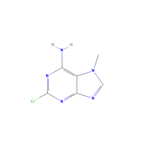 2-chloro-7-methylpurin-6-amine (CAS: 5453-10-1) - Chemical Structure and Molecular Formula 