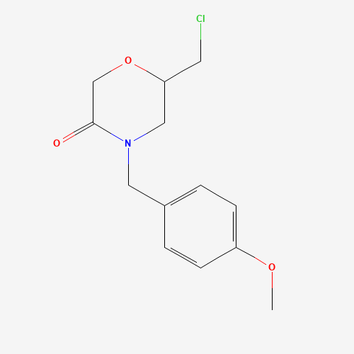 6-(chloromethyl)-4-[(4-methoxyphenyl)methyl]morpholin-3-one (CAS: 1033201-59-0) - Chemical Structure and Molecular Formula 