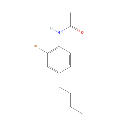 N-(2-bromo-4-butylphenyl)acetamide (CAS: 143359-99-3) - Chemical Structure and Molecular Formula 