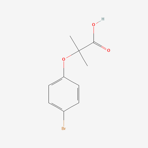 2-(4-bromophenoxy)-2-methylpropanoic acid (CAS: 7472-69-7) - Chemical Structure and Molecular Formula 