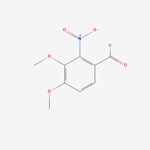 3,4-dimethoxy-2-nitrobenzaldehyde (CAS: 55149-84-3) - Chemical Structure and Molecular Formula 