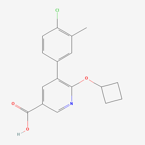 5-(4-chloro-3-methylphenyl)-6-cyclobutyloxypyridine-3-carboxylic acid (CAS: 1364678-55-6) - Related Chemical Product