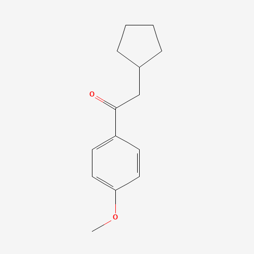2-cyclopentyl-1-(4-methoxyphenyl)ethanone (CAS: 24188-99-6) - Chemical Structure and Molecular Formula 