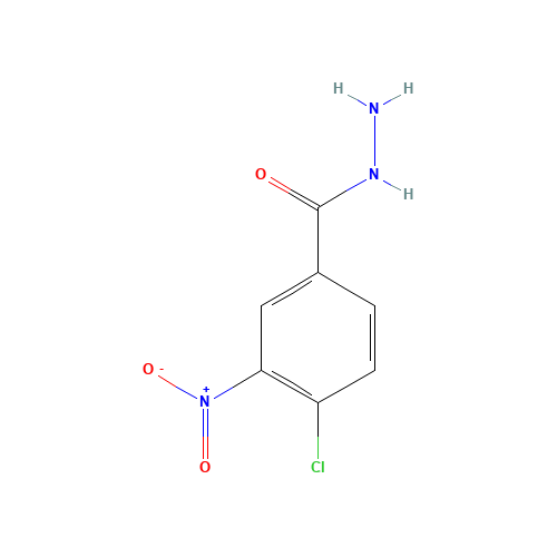 4-chloro-3-nitrobenzohydrazide (CAS: 77938-04-6) - Chemical Structure and Molecular Formula 