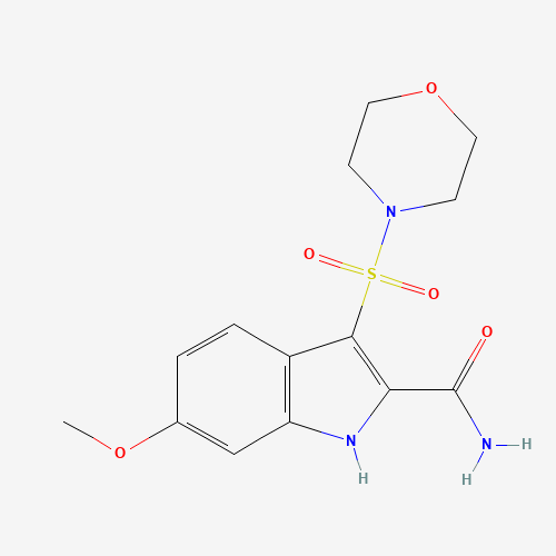 6-methoxy-3-morpholin-4-ylsulfonyl-1H-indole-2-carboxamide (CAS: 661467-80-7) - Related Chemical Product