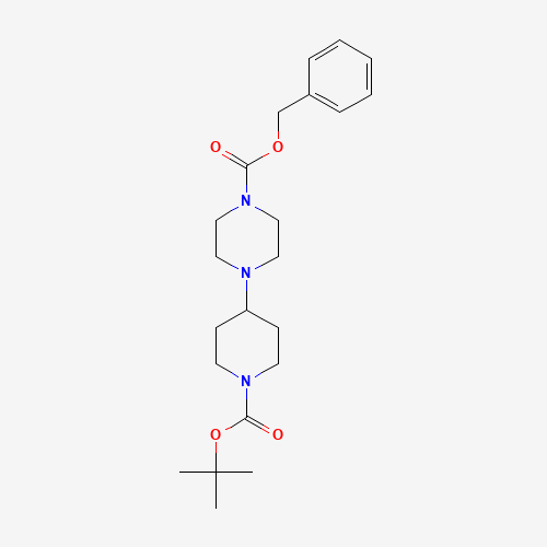 benzyl 4-[1-[(2-methylpropan-2-yl)oxycarbonyl]piperidin-4-yl]piperazine-1-carboxylate (CAS: 177276-40-3) - Chemical Structure and Molecular Formula 