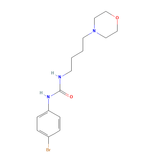 1-(4-bromophenyl)-3-(4-morpholin-4-ylbutyl)urea (CAS: 874449-99-7) - Chemical Structure and Molecular Formula 