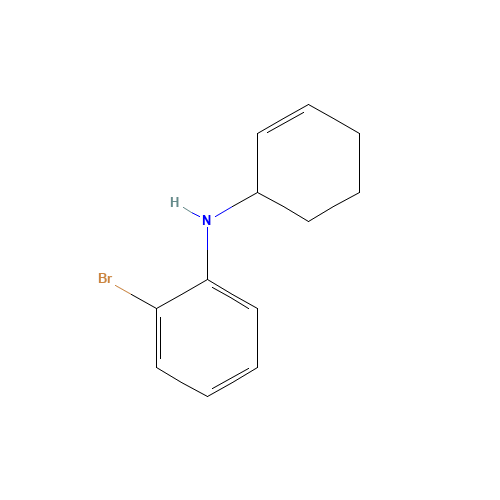 2-bromo-N-cyclohex-2-en-1-ylaniline (CAS: 128650-01-1) - Chemical Structure and Molecular Formula 