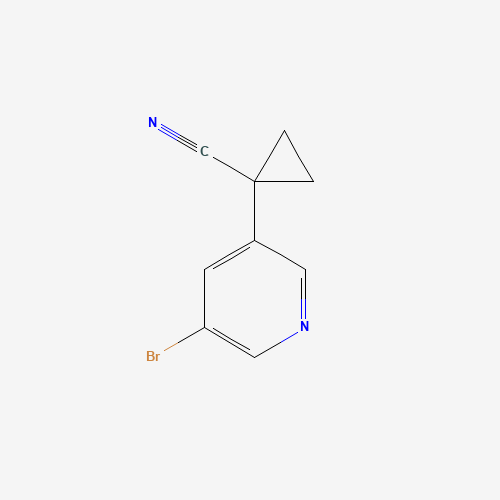 1-(5-bromopyridin-3-yl)cyclopropane-1-carbonitrile (CAS: 1272357-22-8) - Chemical Structure and Molecular Formula 