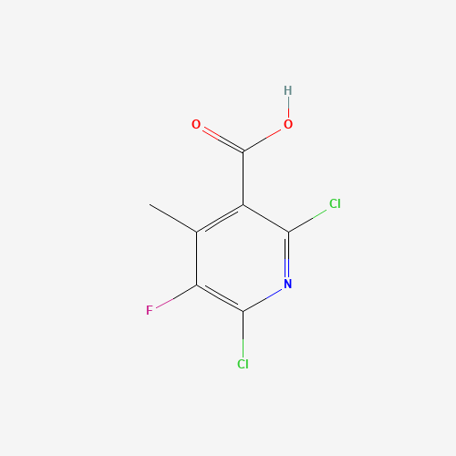 2,6-dichloro-5-fluoro-4-methylpyridine-3-carboxylic acid (CAS: 132195-42-7) - Chemical Structure and Molecular Formula 
