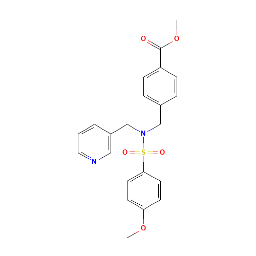 methyl 4-[[(4-methoxyphenyl)sulfonyl-(pyridin-3-ylmethyl)amino]methyl]benzoate (CAS: 1000931-00-9) - Related Chemical Product