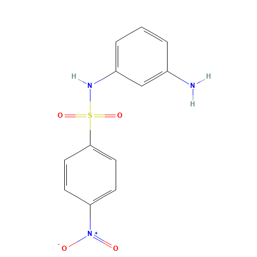 N-(3-aminophenyl)-4-nitrobenzenesulfonamide (CAS: 333737-28-3) - Chemical Structure and Molecular Formula 