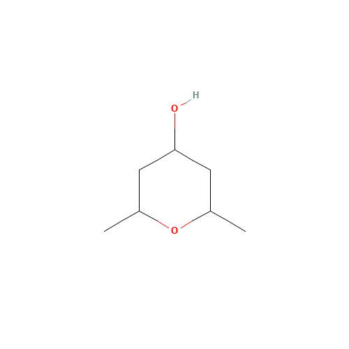 2,6-dimethyloxan-4-ol (CAS: 33747-09-0) - Chemical Structure and Molecular Formula 