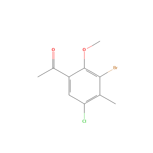 1-(3-bromo-5-chloro-2-methoxy-4-methylphenyl)ethanone (CAS: 1382994-99-1) - Related Chemical Product