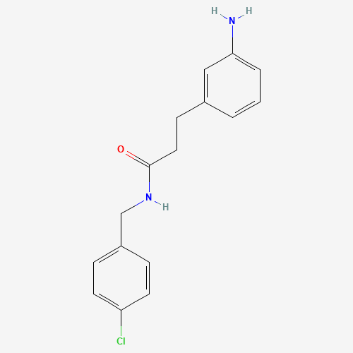 3-(3-aminophenyl)-N-[(4-chlorophenyl)methyl]propanamide (CAS: 273746-78-4) - Chemical Structure and Molecular Formula 