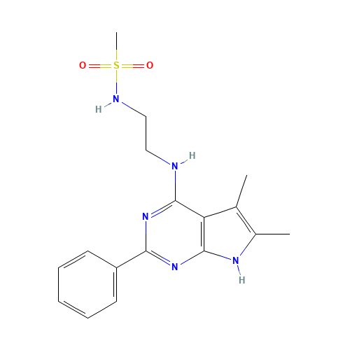 N-[2-[(5,6-dimethyl-2-phenyl-7H-pyrrolo[2,3-d]pyrimidin-4-yl)amino]ethyl]methanesulfonamide (CAS: 251946-30-2) - Related Chemical Product