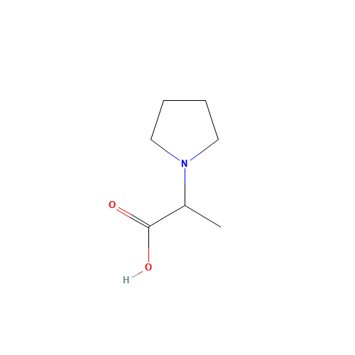 2-pyrrolidin-1-ylpropanoic acid (CAS: 123912-78-7) - Chemical Structure and Molecular Formula 