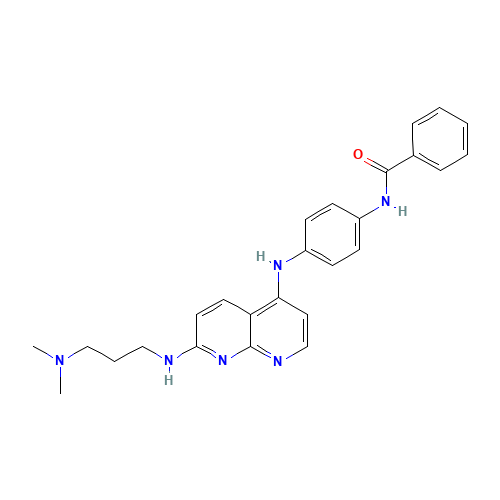 N-[4-[[7-[3-(dimethylamino)propylamino]-1,8-naphthyridin-4-yl]amino]phenyl]benzamide (CAS: 1203509-95-8) - Related Chemical Product