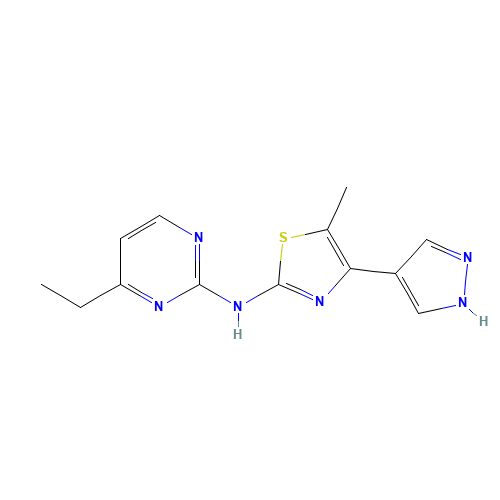 N-(4-ethylpyrimidin-2-yl)-5-methyl-4-(1H-pyrazol-4-yl)-1,3-thiazol-2-amine (CAS: 1235313-08-2) - Related Chemical Product
