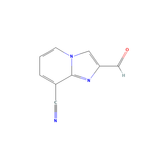 2-formylimidazo[1,2-a]pyridine-8-carbonitrile (CAS: 885275-69-4) - Chemical Structure and Molecular Formula 