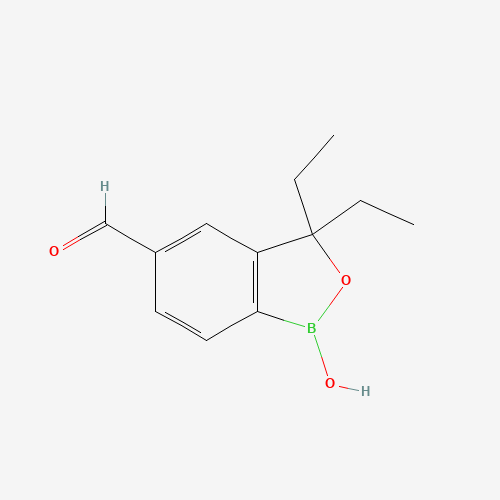 3,3-diethyl-1-hydroxy-2,1-benzoxaborole-5-carbaldehyde (CAS: 1437780-01-2) - Related Chemical Product