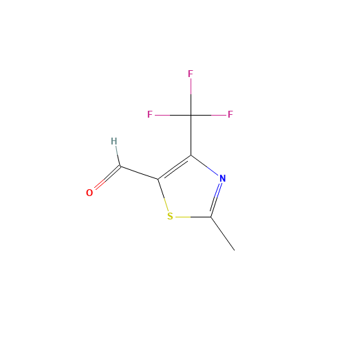 2-methyl-4-(trifluoromethyl)-1,3-thiazole-5-carbaldehyde (CAS: 1034566-13-6) - Chemical Structure and Molecular Formula 