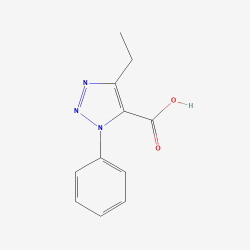 5-ethyl-3-phenyltriazole-4-carboxylic acid (CAS: 558441-00-2) - Chemical Structure and Molecular Formula 