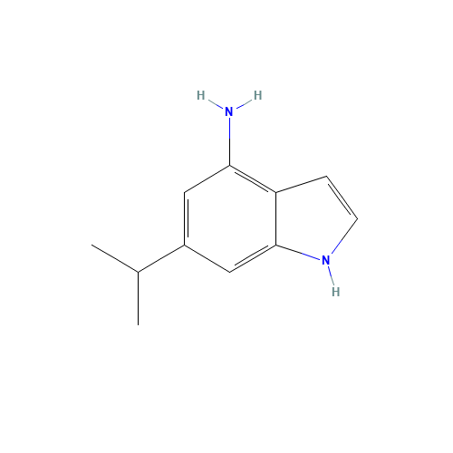 6-propan-2-yl-1H-indol-4-amine (CAS: 1000343-80-5) - Chemical Structure and Molecular Formula 