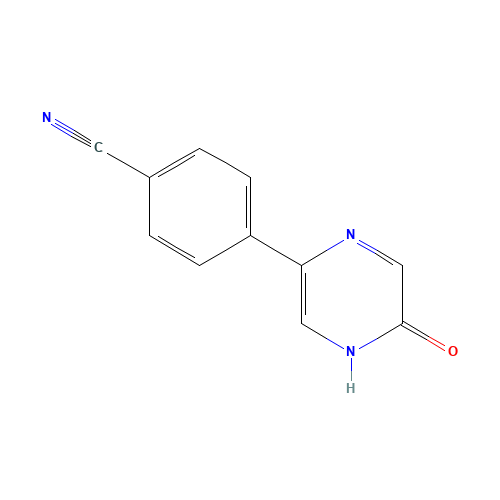 4-(6-oxo-1H-pyrazin-3-yl)benzonitrile (CAS: 94589-92-1) - Chemical Structure and Molecular Formula 
