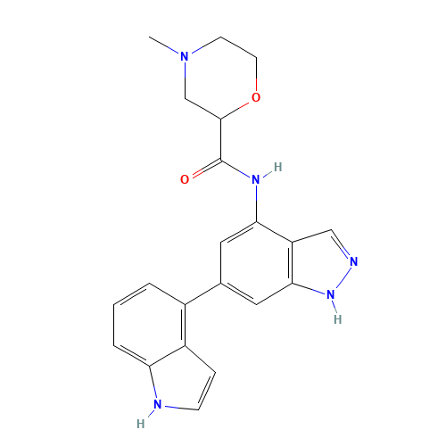 N-[6-(1H-indol-4-yl)-1H-indazol-4-yl]-4-methylmorpholine-2-carboxamide (CAS: 1198409-19-6) - Related Chemical Product