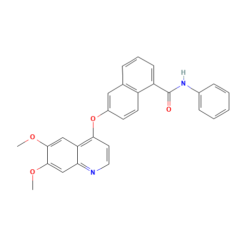 6-(6,7-dimethoxyquinolin-4-yl)oxy-N-phenylnaphthalene-1-carboxamide (CAS: 861874-25-1) - Related Chemical Product