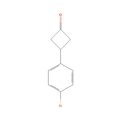 3-(4-bromophenyl)cyclobutan-1-one (CAS: 254892-91-6) - Chemical Structure and Molecular Formula 