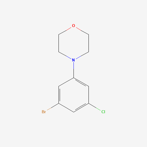 4-(3-bromo-5-chlorophenyl)morpholine (CAS: 1259445-15-2) - Chemical Structure and Molecular Formula 
