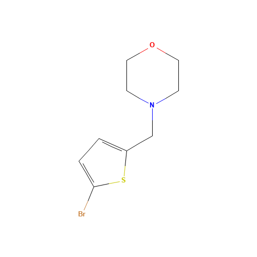 4-[(5-bromothiophen-2-yl)methyl]morpholine (CAS: 364793-76-0) - Chemical Structure and Molecular Formula 