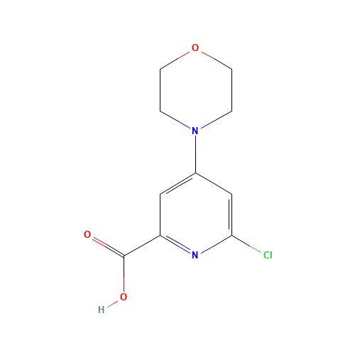6-chloro-4-morpholin-4-ylpyridine-2-carboxylic acid (CAS: 1353875-70-3) - Chemical Structure and Molecular Formula 