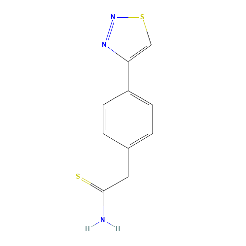 2-[4-(thiadiazol-4-yl)phenyl]ethanethioamide (CAS: 254429-83-9) - Chemical Structure and Molecular Formula 