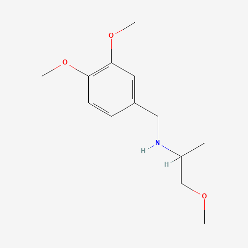 N-[(3,4-dimethoxyphenyl)methyl]-1-methoxypropan-2-amine (CAS: 137071-61-5) - Chemical Structure and Molecular Formula 