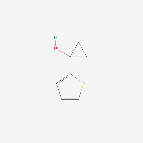 1-thiophen-2-ylcyclopropan-1-ol (CAS: 888505-23-5) - Chemical Structure and Molecular Formula 