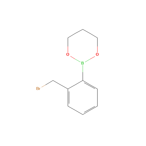 2-[2-(bromomethyl)phenyl]-1,3,2-dioxaborinane (CAS: 174900-86-8) - Chemical Structure and Molecular Formula 