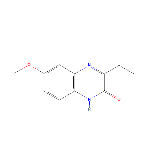 6-methoxy-3-propan-2-yl-1H-quinoxalin-2-one (CAS: 951160-25-1) - Chemical Structure and Molecular Formula 