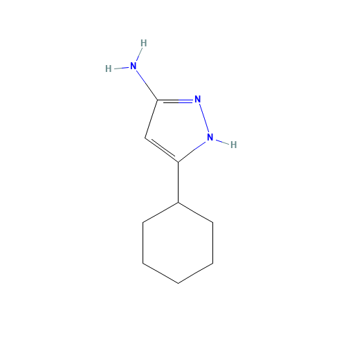 5-cyclohexyl-1H-pyrazol-3-amine (CAS: 81542-54-3) - Chemical Structure and Molecular Formula 