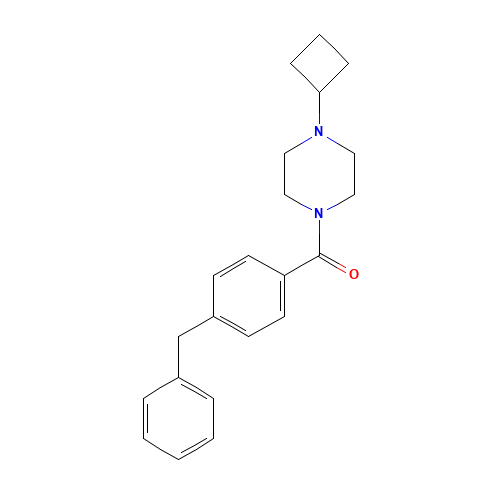 (4-benzylphenyl)-(4-cyclobutylpiperazin-1-yl)methanone (CAS: 1000405-04-8) - Related Chemical Product