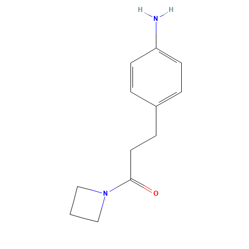 3-(4-aminophenyl)-1-(azetidin-1-yl)propan-1-one (CAS: 1374666-20-2) - Chemical Structure and Molecular Formula 