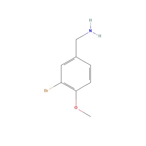 (3-bromo-4-methoxyphenyl)methanamine (CAS: 247254-47-3) - Chemical Structure and Molecular Formula 