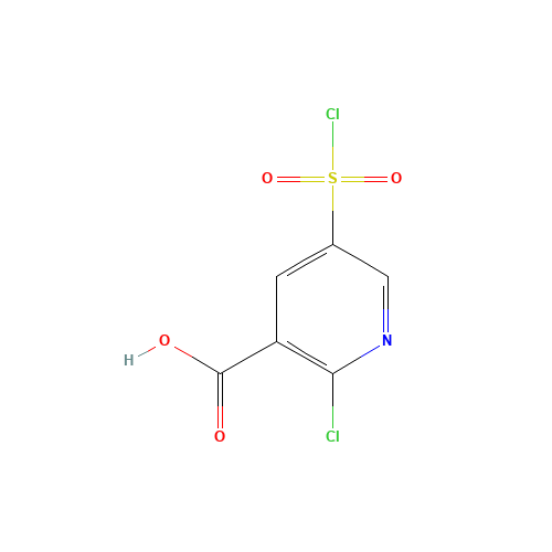 2-chloro-5-chlorosulfonylpyridine-3-carboxylic acid (CAS: 476156-65-7) - Chemical Structure and Molecular Formula 