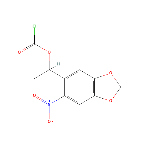 1-(6-nitro-1,3-benzodioxol-5-yl)ethyl carbonochloridate (CAS: 156876-26-5) - Related Chemical Product