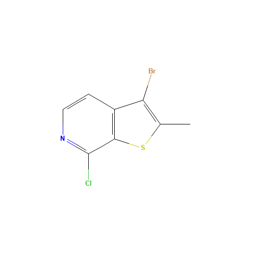 3-bromo-7-chloro-2-methylthieno[2,3-c]pyridine (CAS: 943606-37-9) - Chemical Structure and Molecular Formula 