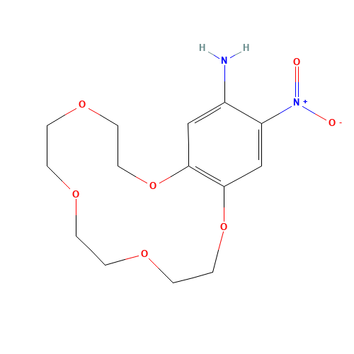 17-nitro-2,5,8,11,14-pentaoxabicyclo[13.4.0]nonadeca-1(15),16,18-trien-18-amine (CAS: 77001-50-4) - Related Chemical Product
