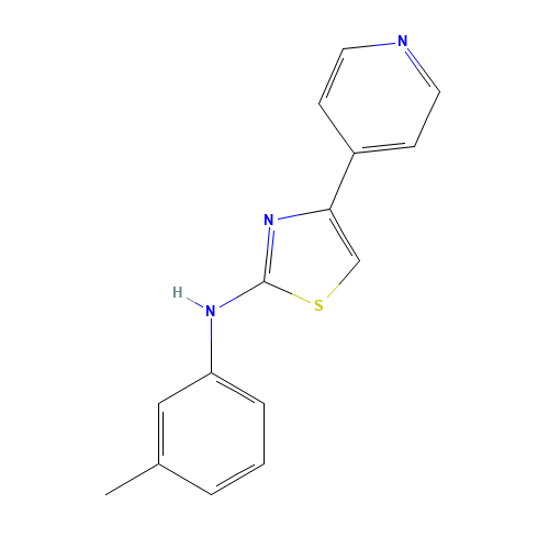 N-(3-methylphenyl)-4-pyridin-4-yl-1,3-thiazol-2-amine (CAS: 315702-99-9) - Chemical Structure and Molecular Formula 