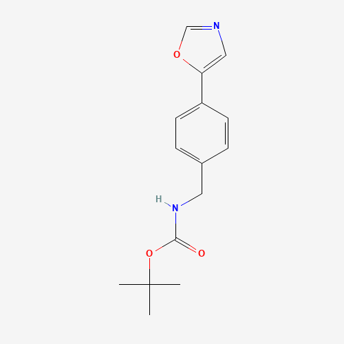 tert-butyl N-[[4-(1,3-oxazol-5-yl)phenyl]methyl]carbamate (CAS: 1360616-36-9) - Related Chemical Product